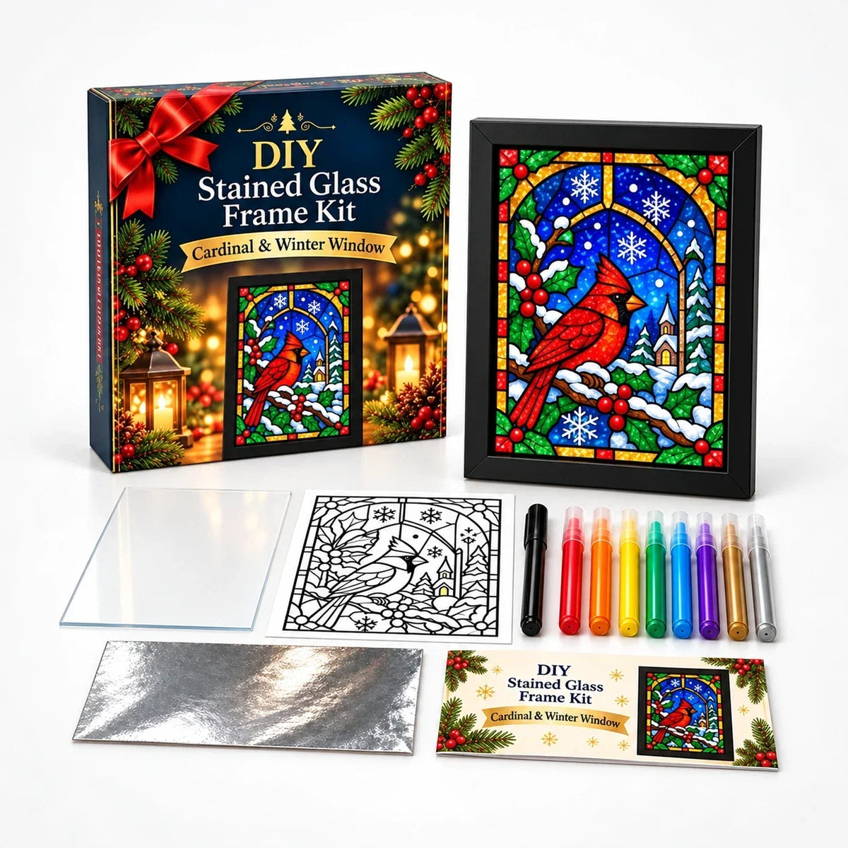 Foil-Backed Christmas Stained Glass Art Kit