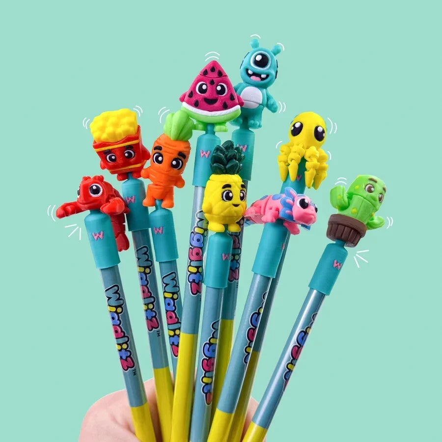 Wigglitz Clikz 2 Pack Pencil Toppers - Melly Watermelon & Colada Pineapple