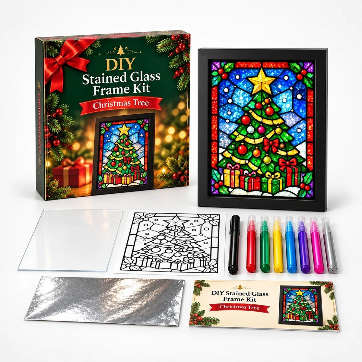 Foil-Backed Christmas Stained Glass Art Kit