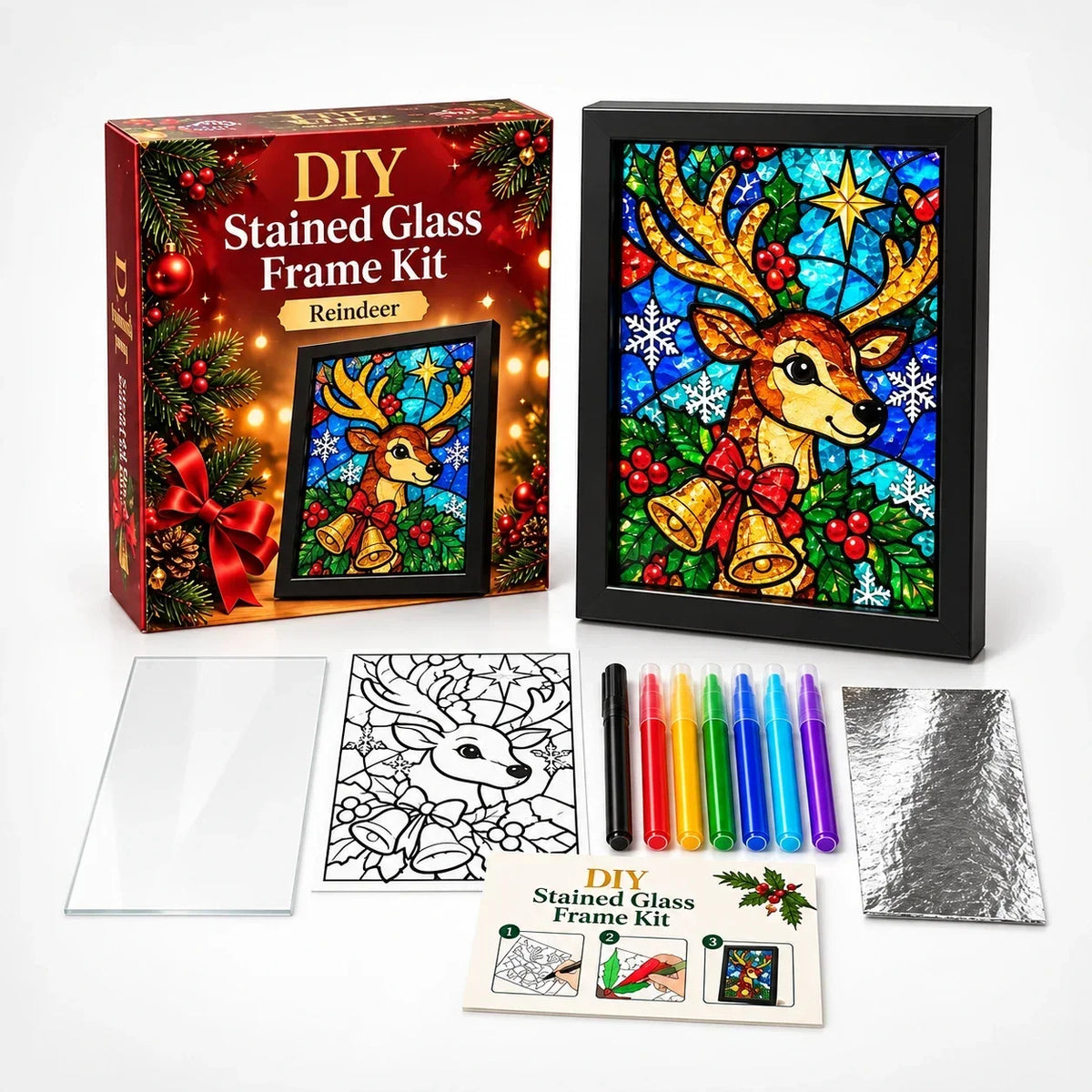Foil-Backed Christmas Stained Glass Art Kit