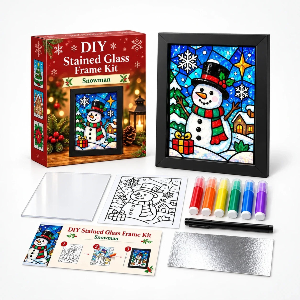 Foil-Backed Christmas Stained Glass Art Kit