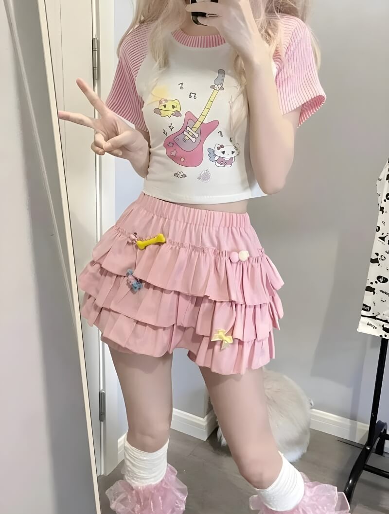 Coquette Ruffle Mini Skort