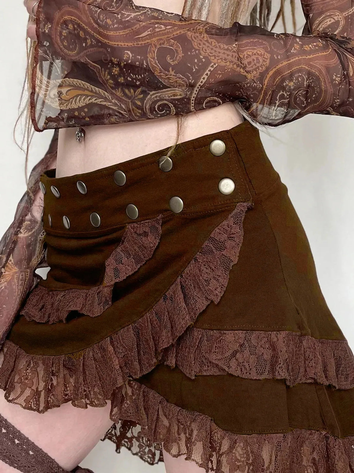 Fairy Grunge Asymmetric Mini Skirt