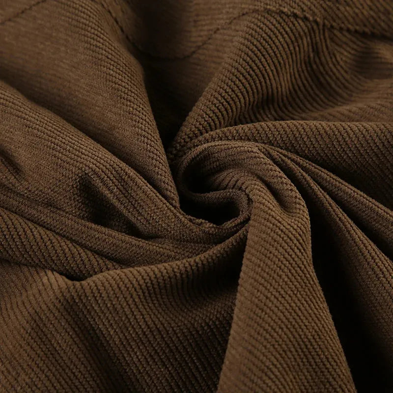 Fairy Grunge Corduroy Midi Skirt