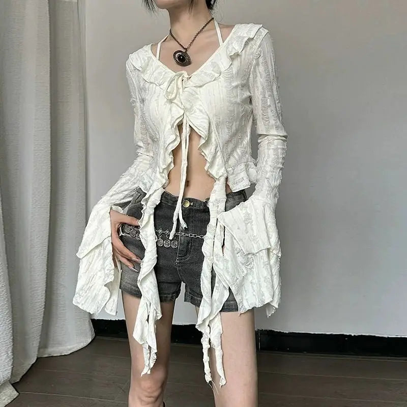 Fairy Grunge Ruffled Top
