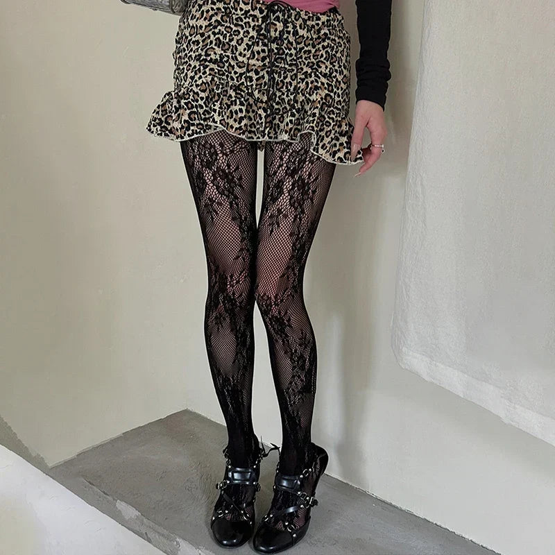 Floral Lace Sheer Tights