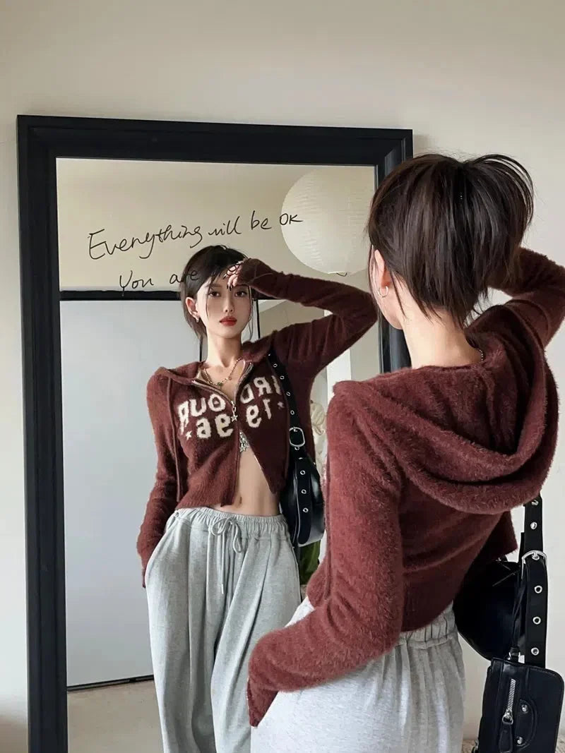 Fluffy Double Zip-Up Hoodie