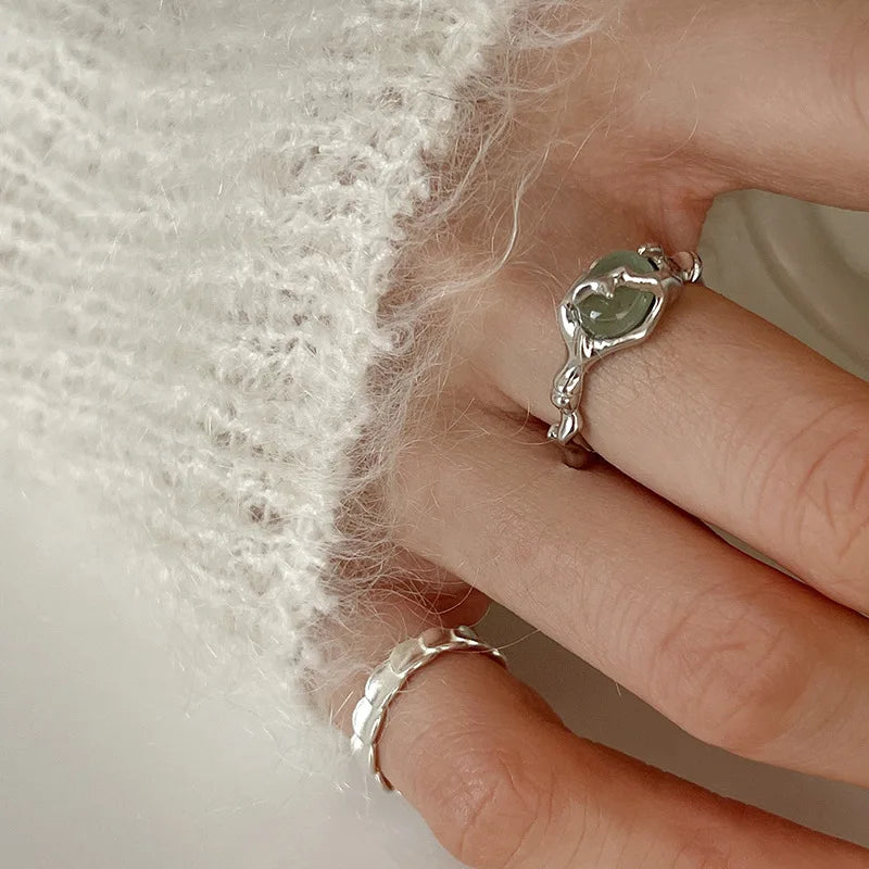 Gemstone Liquid Ring
