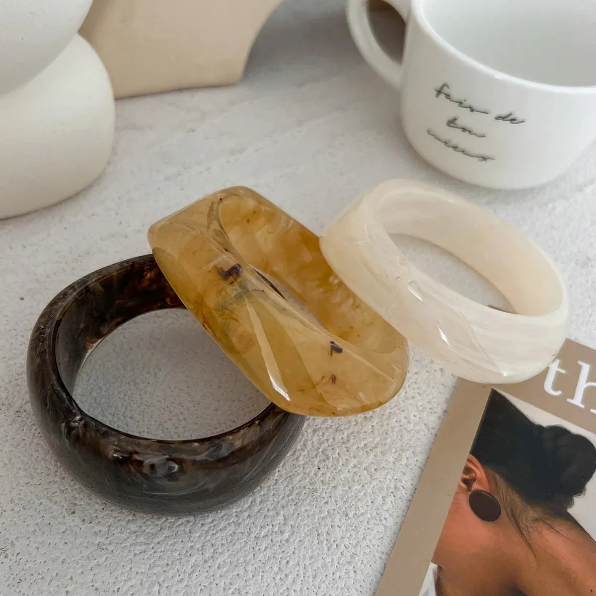 Geometric Chunky Resin Bracelet