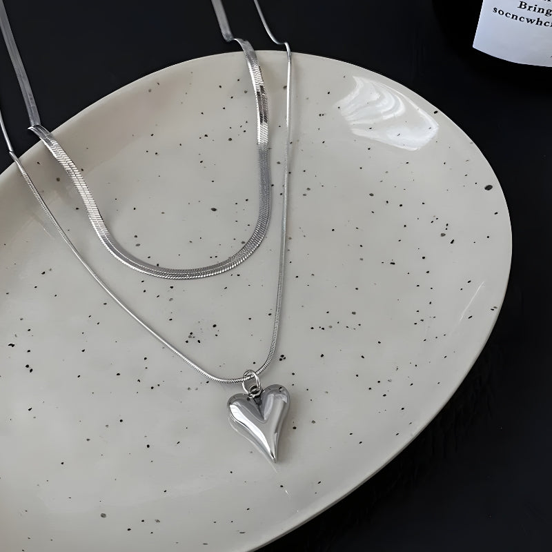 Heart Necklace Set