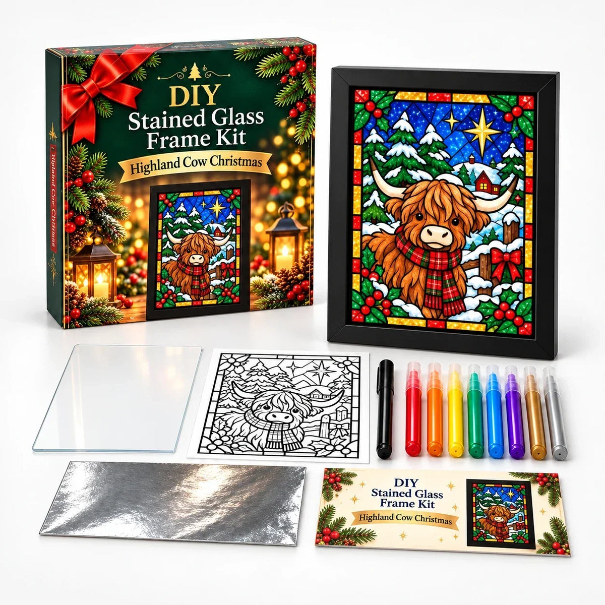Foil-Backed Christmas Stained Glass Art Kit