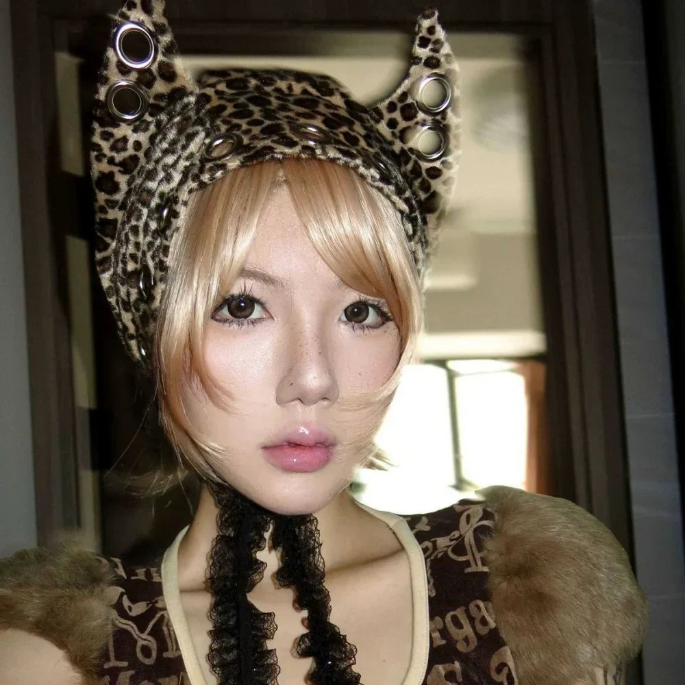 Leopard Cat Ear Beanie