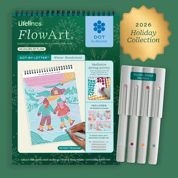 Lifelines FlowArt Dot-By-Letter - Winter Wonderland - Holiday Meditative Art