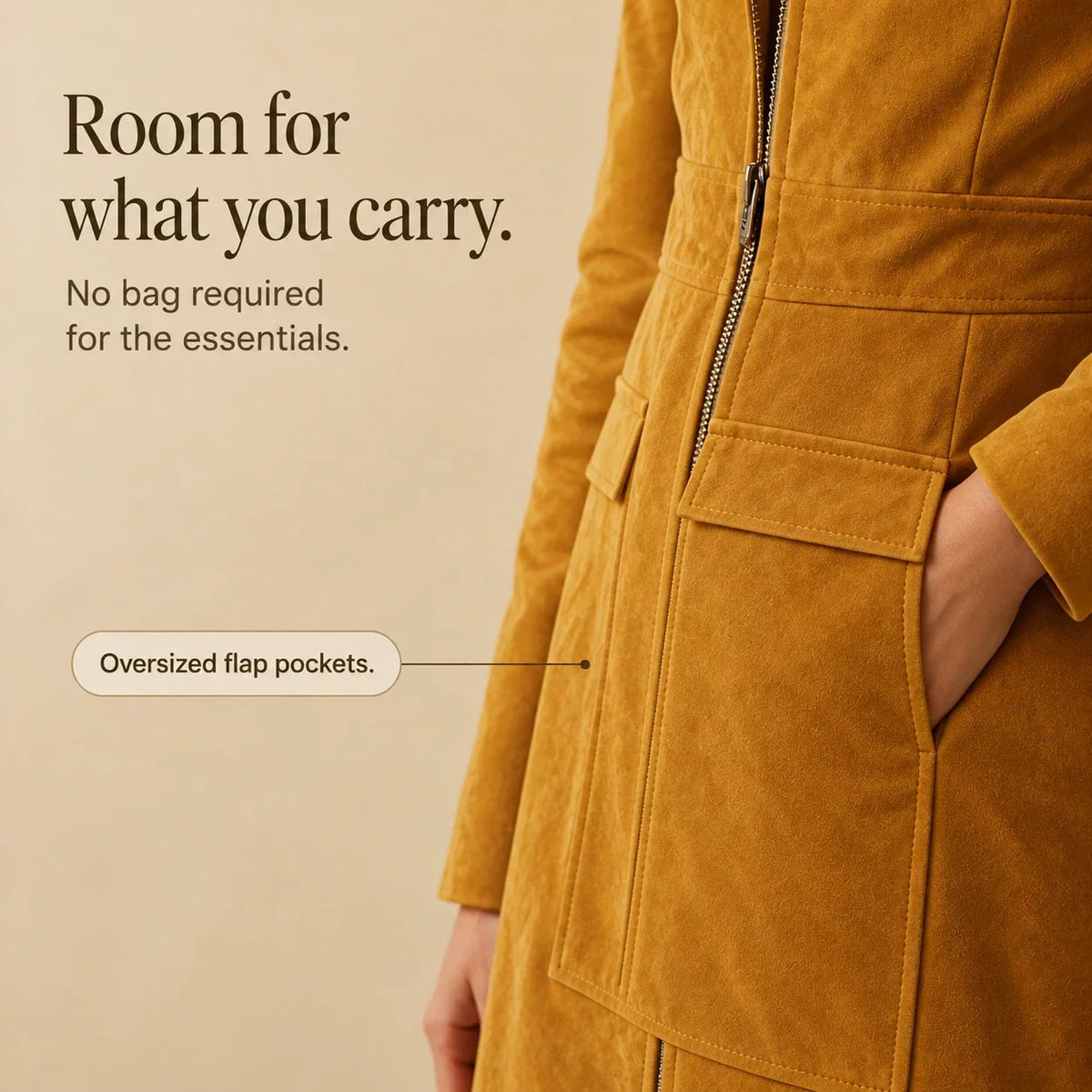 Longline Zip-Up Coat