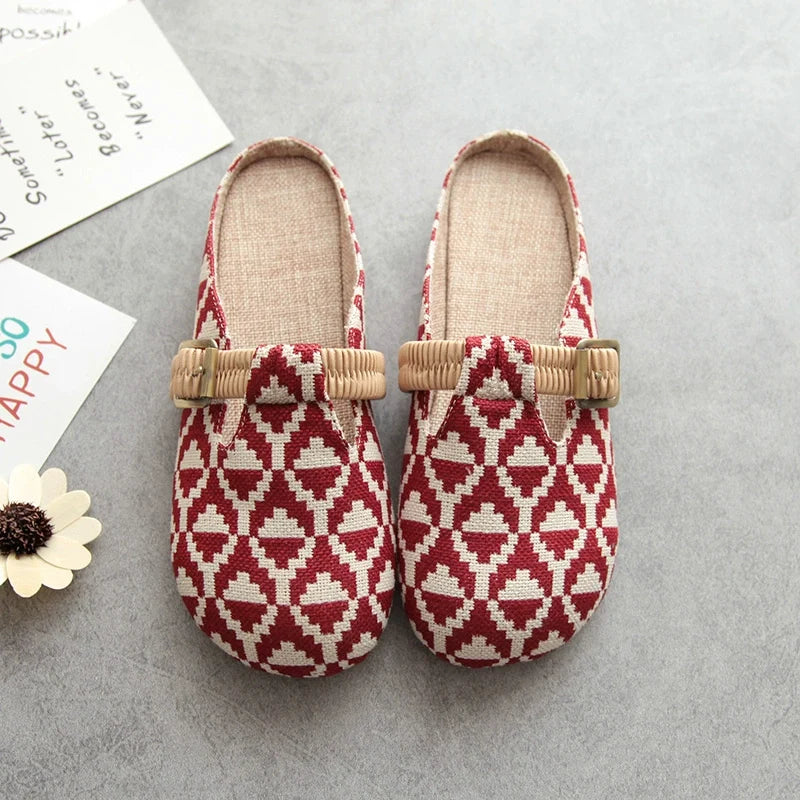 Babakud Women Summer Cotton Everyday Flat Sole Slippers