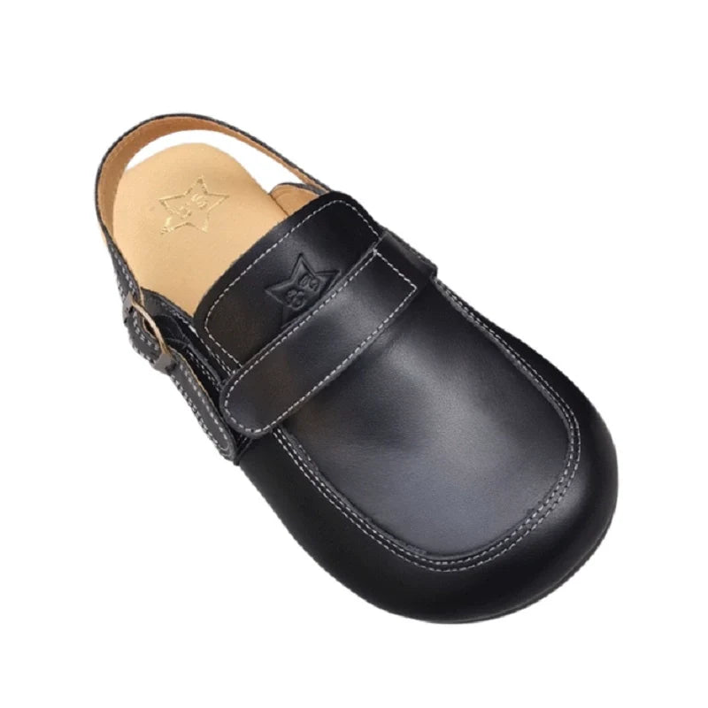 Summer Genuine Leather Plus Size Wide Toe Comfortable Shoes