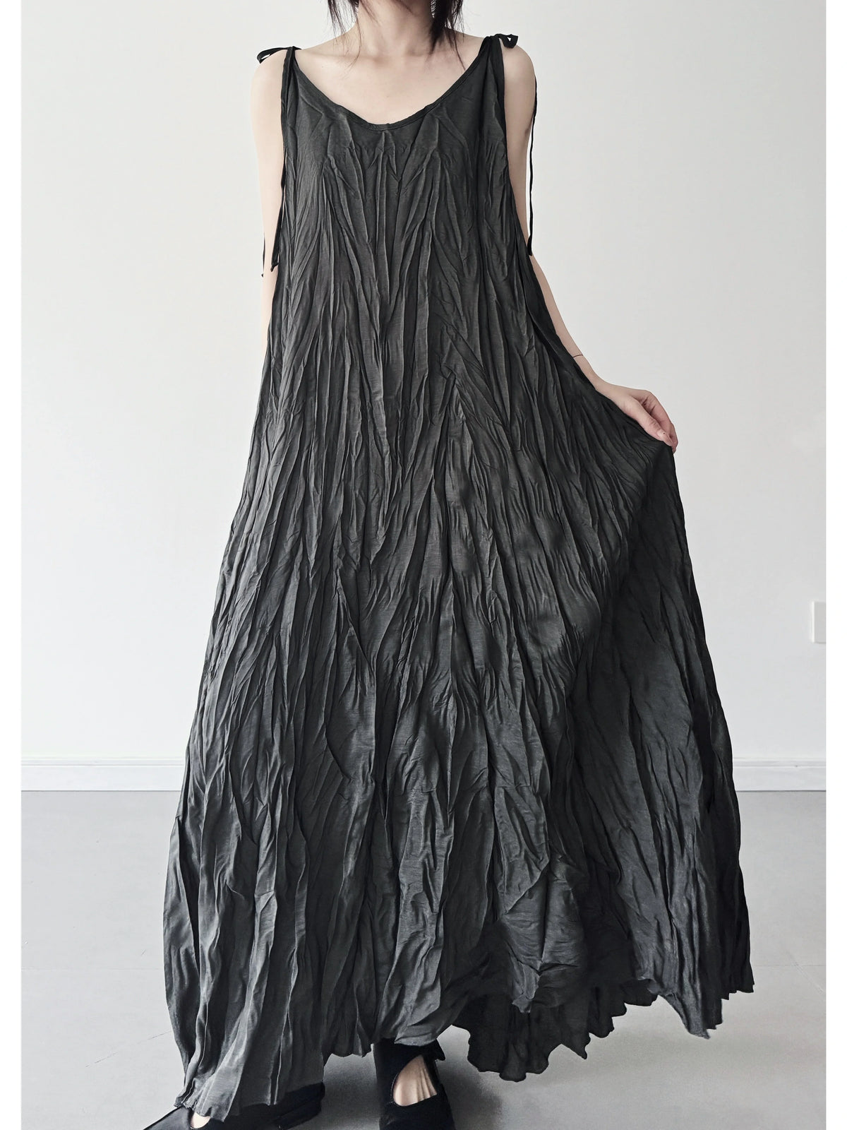Summer Fashionable Irregular V Neck Sleeveless Lace Up Dress