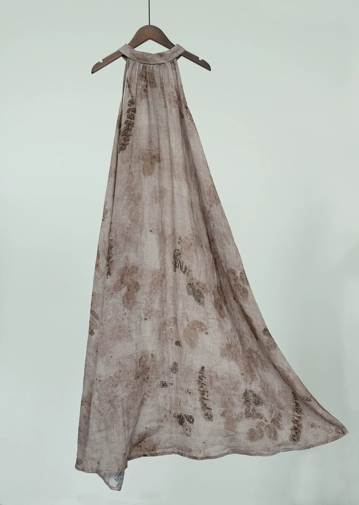 Summer Retro Ramie Distressed Sleeveless A Line Dress