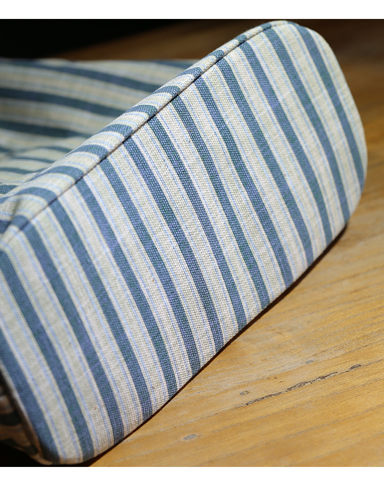 Babakud Vintage Striped Canvas Bucket Casual Tote Bag