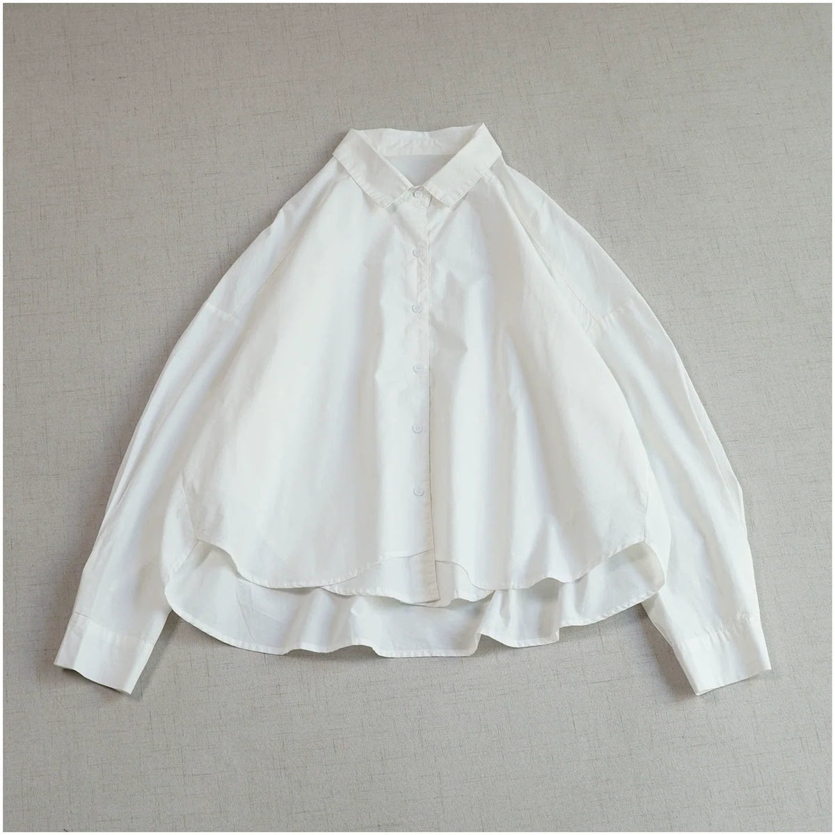 Retro Cotton Casual Solid Color Loose Versatlie Shirt