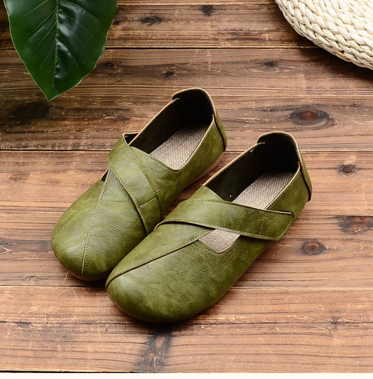 Casual Versatile Comfortable Soft Sole Velcro Flats for Women