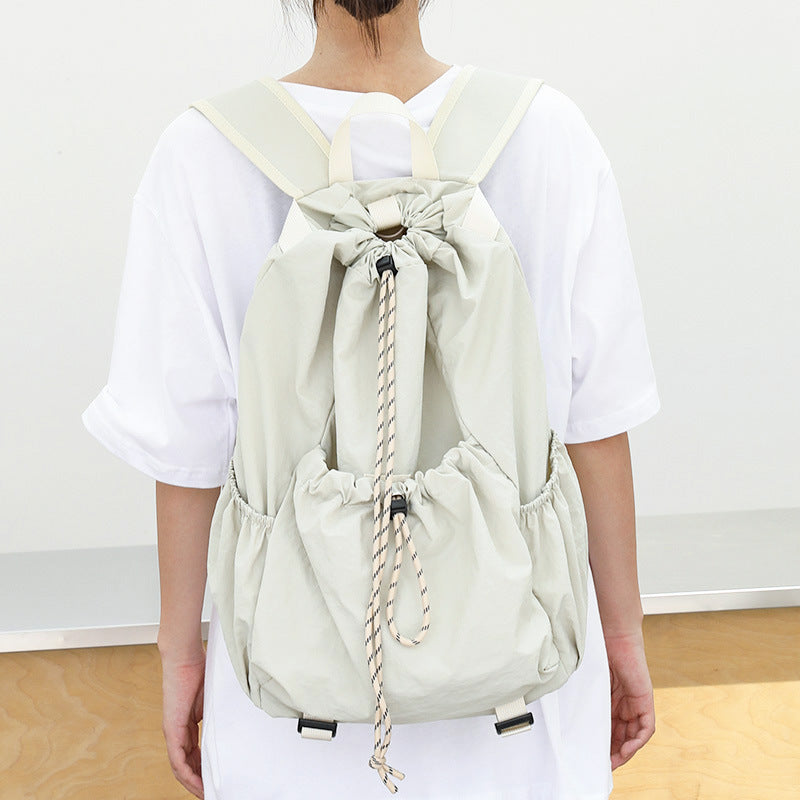 Babakud Casual Oxford Drawstring Solid Color Backpack