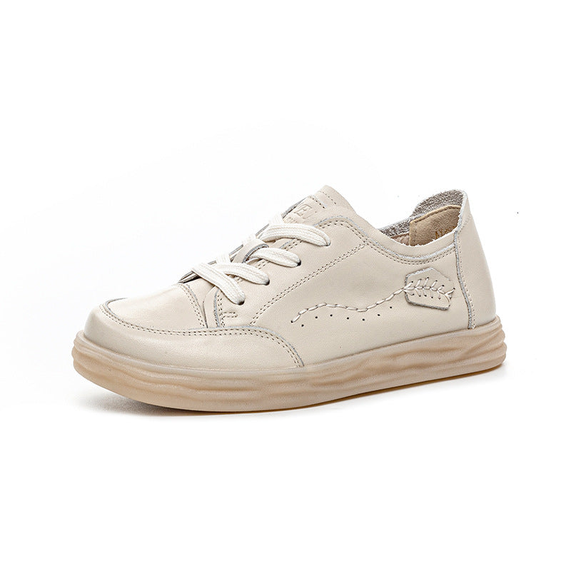 Genuine Leather Comfortable Embroidered Patchwork Flat Shoes