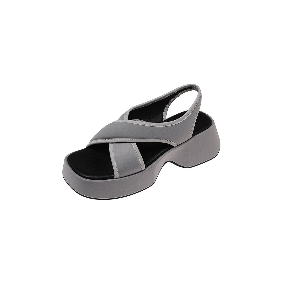 Summer Comfortable Lycra Platform Crossover Strap Sandals