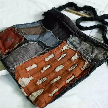 Babakud Women Vintage Linen Patchwork Design Shoulder Bag
