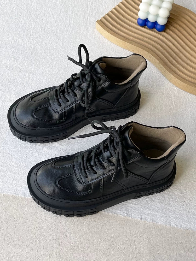 Babakud Spring Casual Versatile High-Top Lace Up Boots