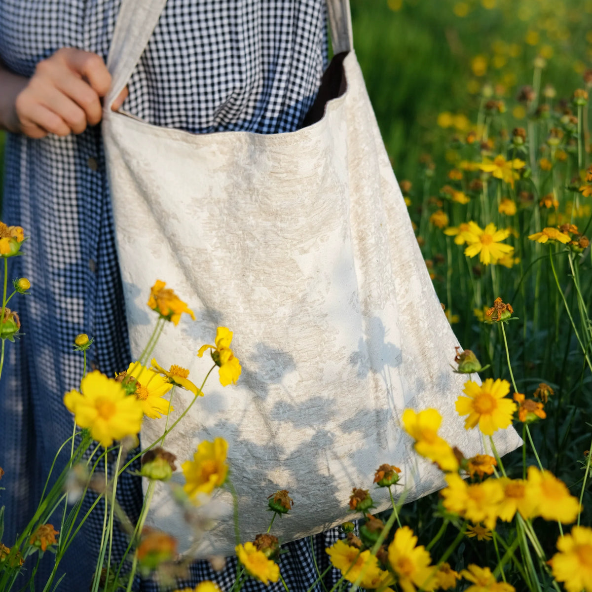 Women Retro Fabric Shoulder Bag Women Casual Commuter Large Tote