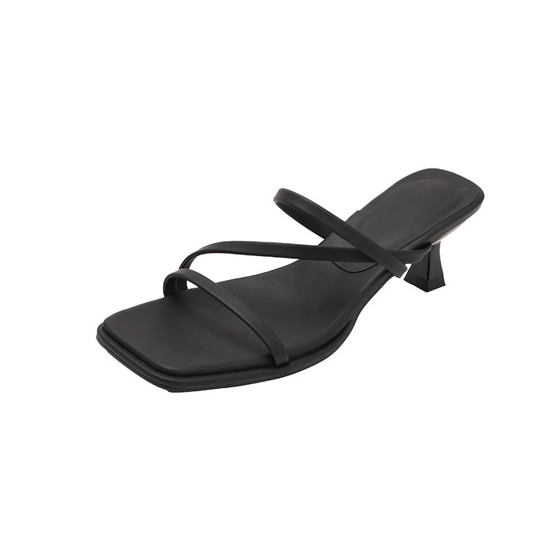 Summer Elegant Crossing Straped Low Heel Shoes