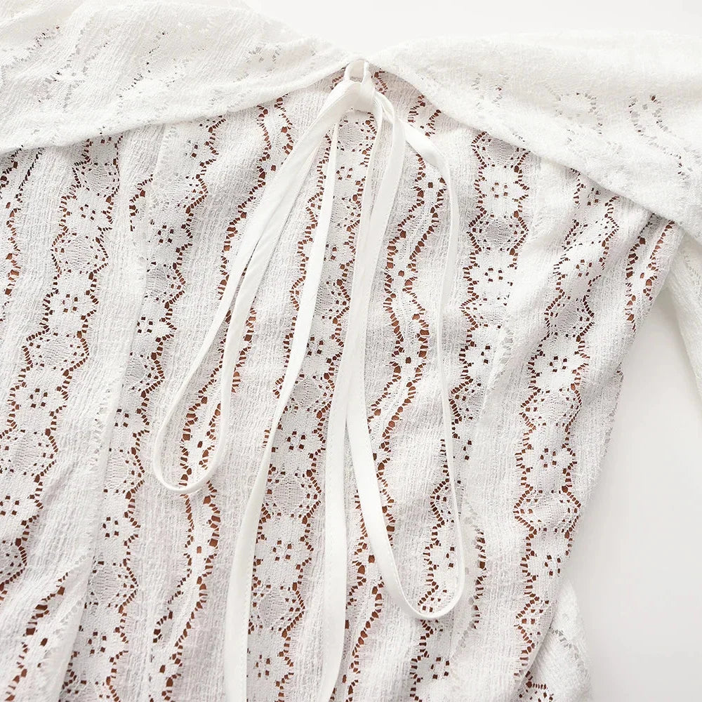 Off-Shoulder Lace Maxi Dress