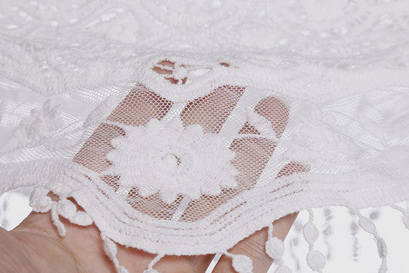 MESH HOLLOW CROCHET LACE KNIT SHAWL CAPE SHAWL TANK TOP VEST