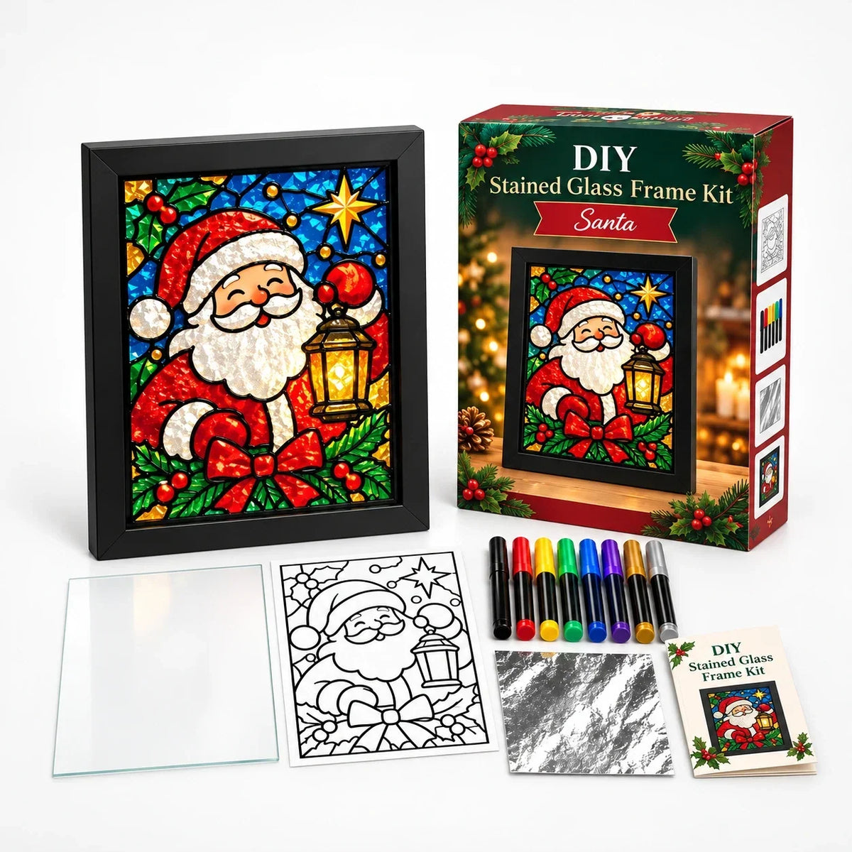 Foil-Backed Christmas Stained Glass Art Kit