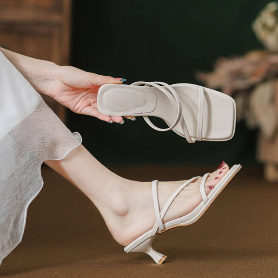 Summer Elegant Crossing Straped Low Heel Shoes