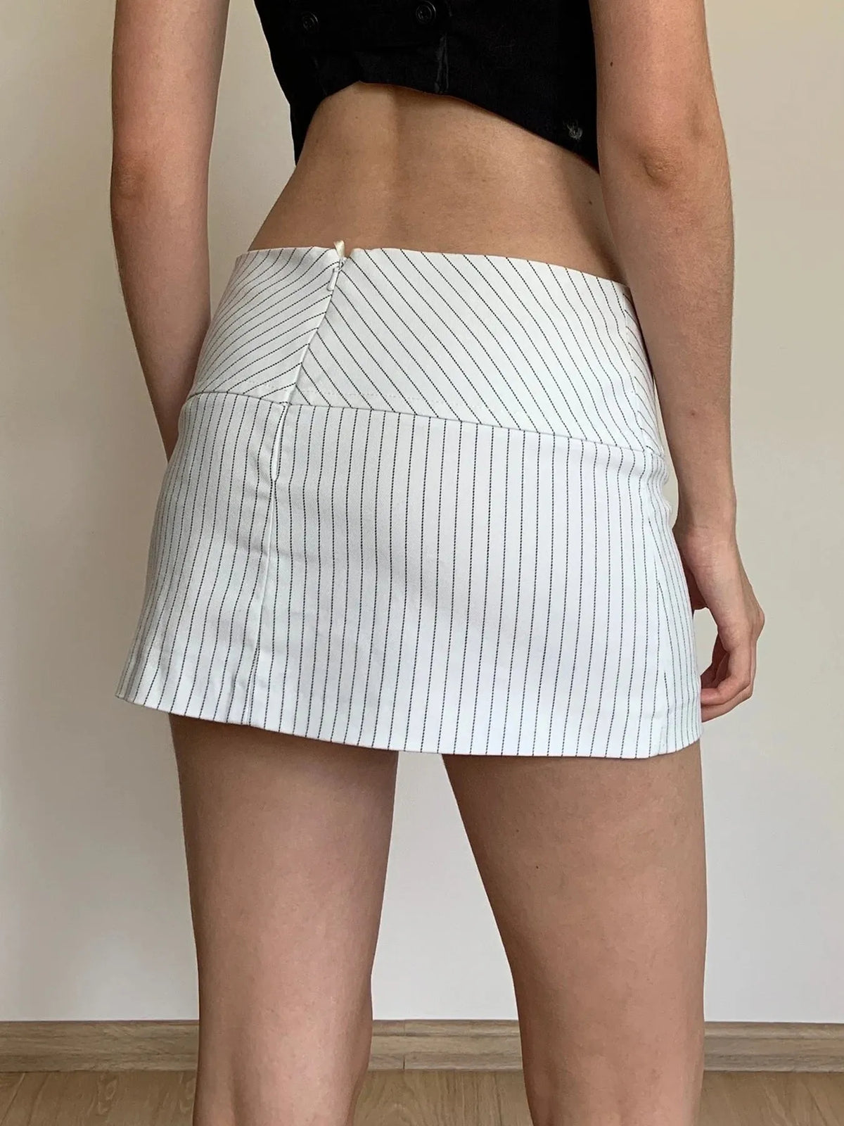 Striped Office Mini Skirt