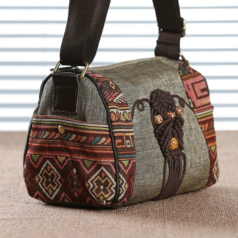 Babakud Women Vintage Woven Lightweight Shoulder Crossbody Bag