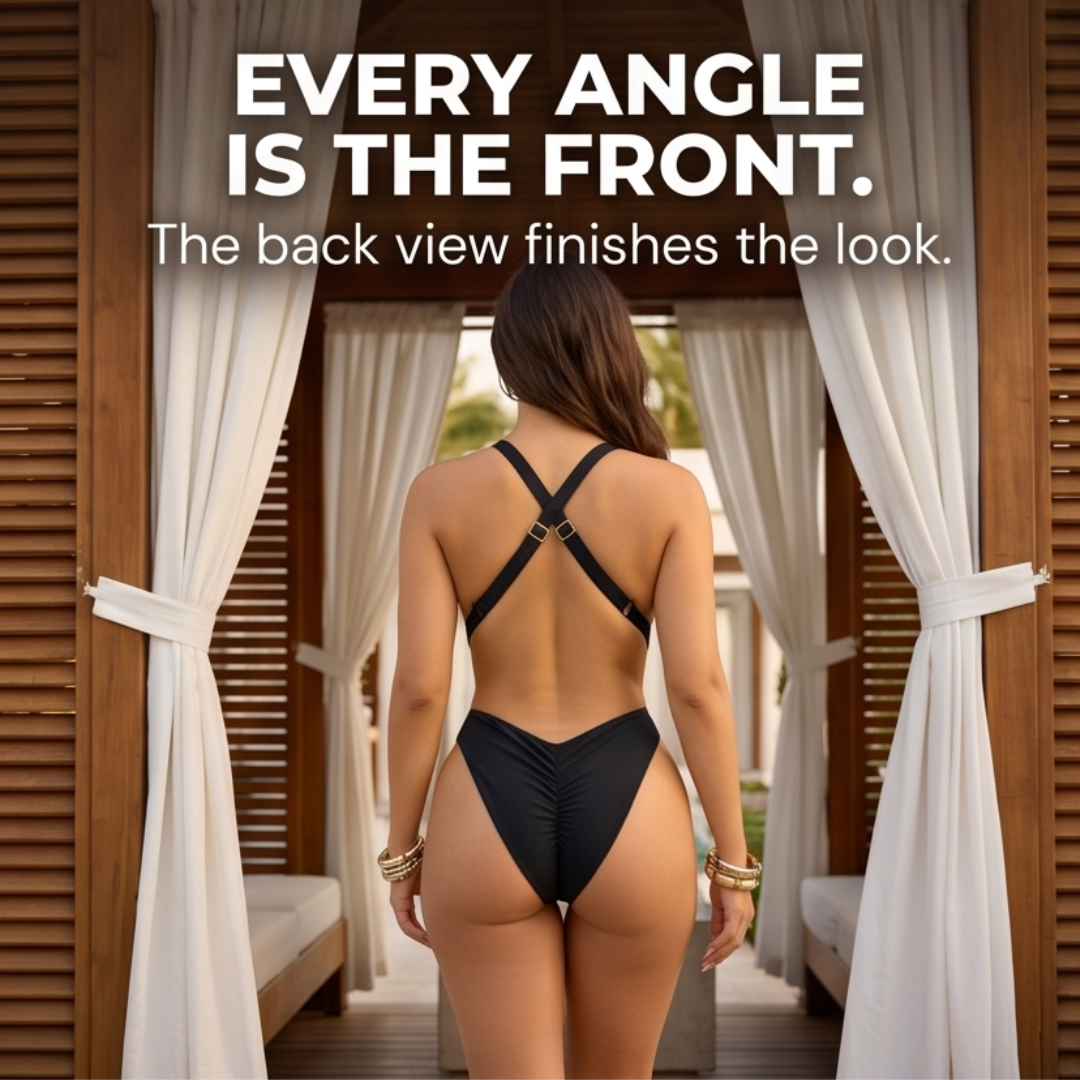 Plunge Wrap-Waist One-Piece Swimsuit