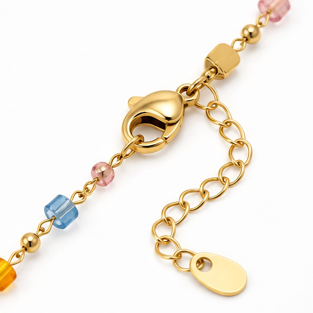 Rainbow Cross Pendant Necklace