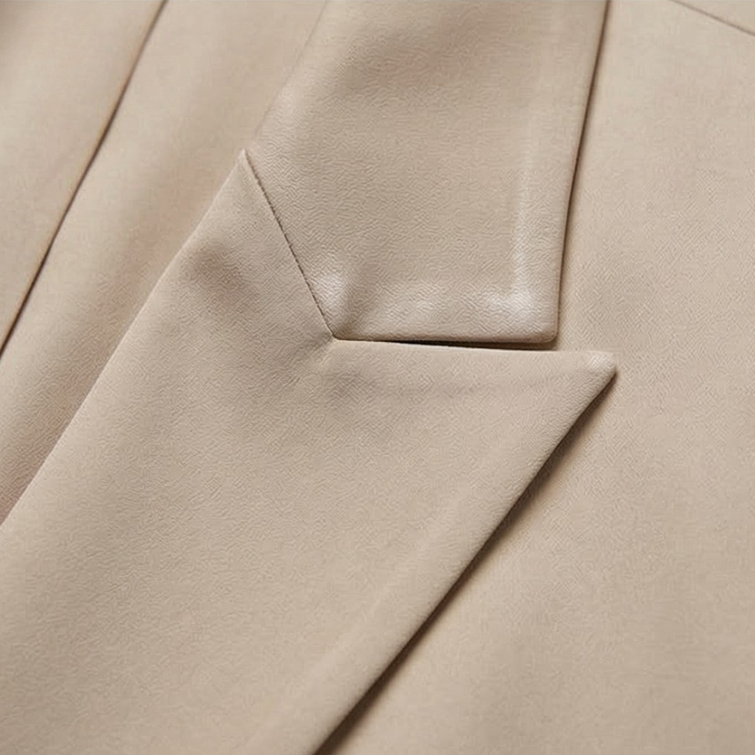 Wrap Tie Blazer & Wide Leg Pants Set