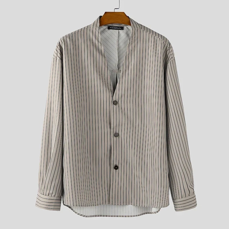 Y2K Button Up Striped Shirt