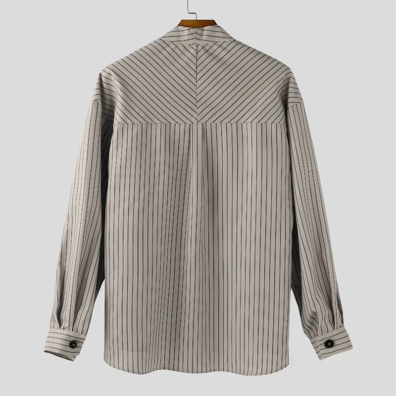 Y2K Button Up Striped Shirt