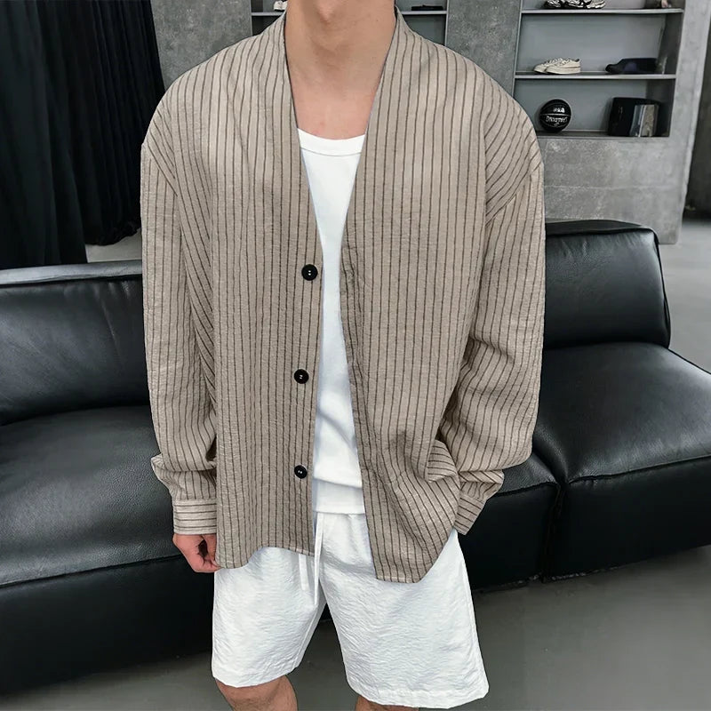 Y2K Button Up Striped Shirt
