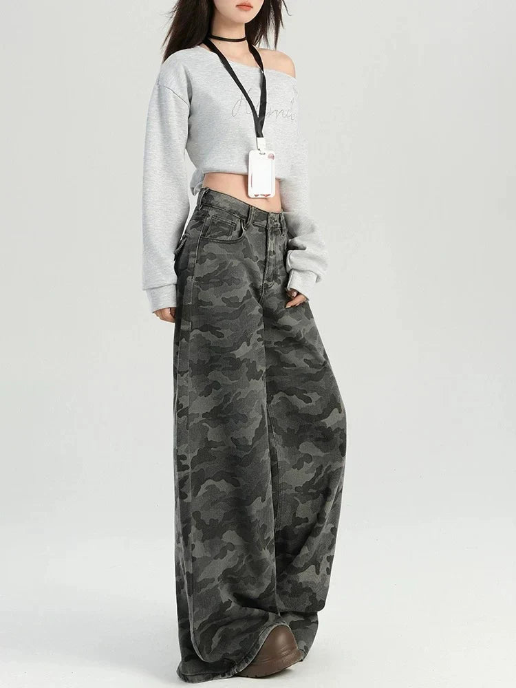 Y2K Camo Baggy Jeans