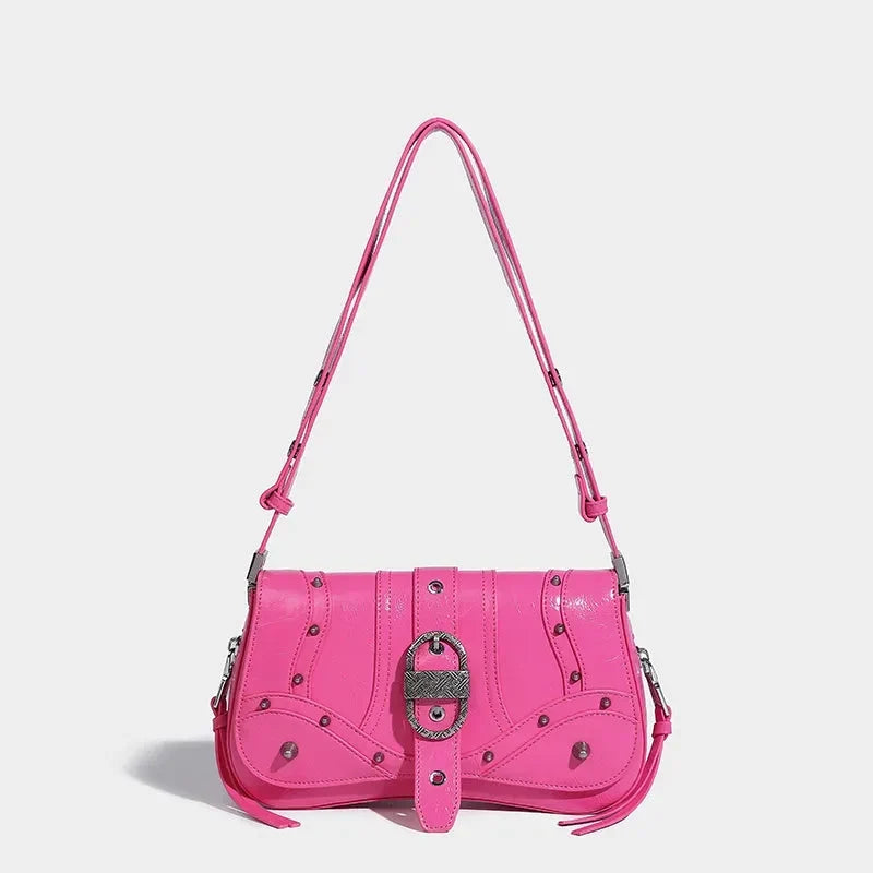 Y2K Candy Belted Baguette Bag