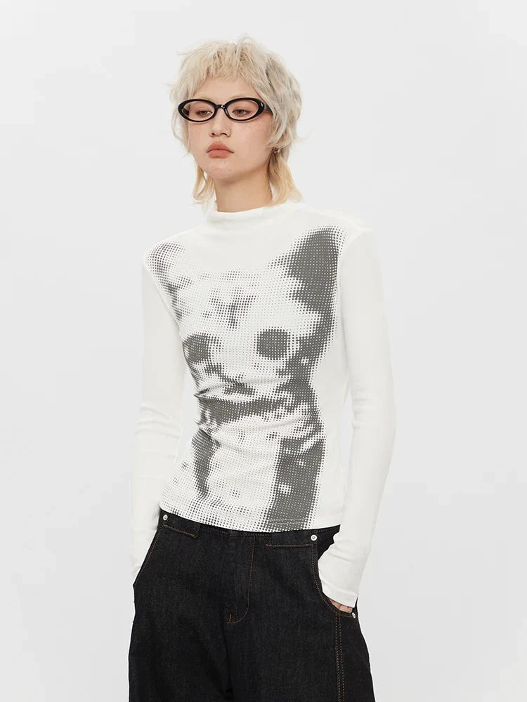Y2K Cat High Neck Top