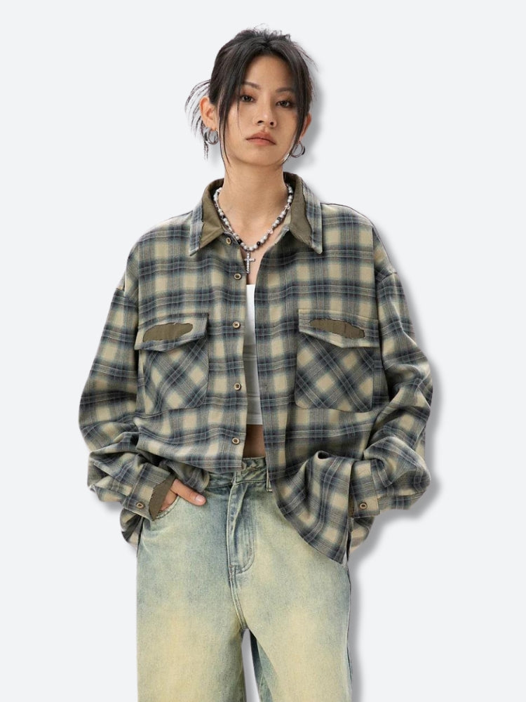Y2K Checkered Shirt
