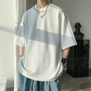 Y2K Contrast Stitch Tee