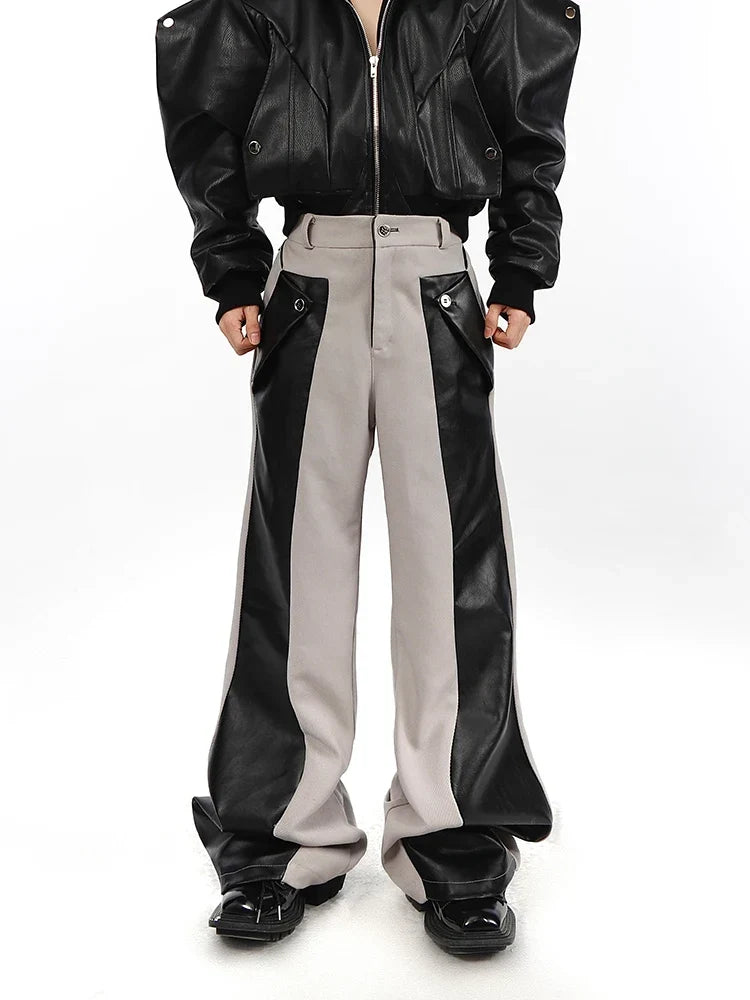 Y2K Cyber Faux Leather Pants